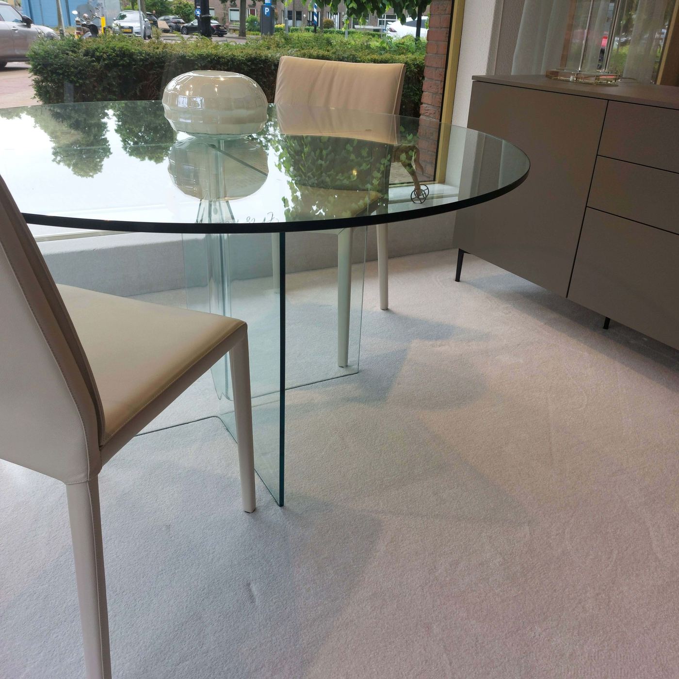 Fiam Sahara eettafel  Ø140 glas